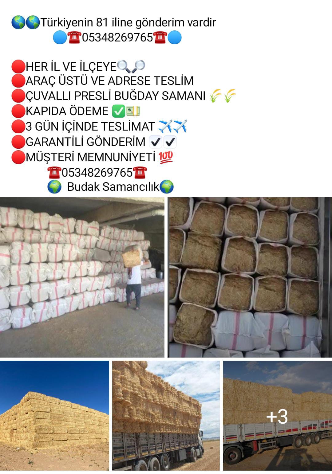 Konya Kadınhanı Budak Saman Alım Satım 05348269765