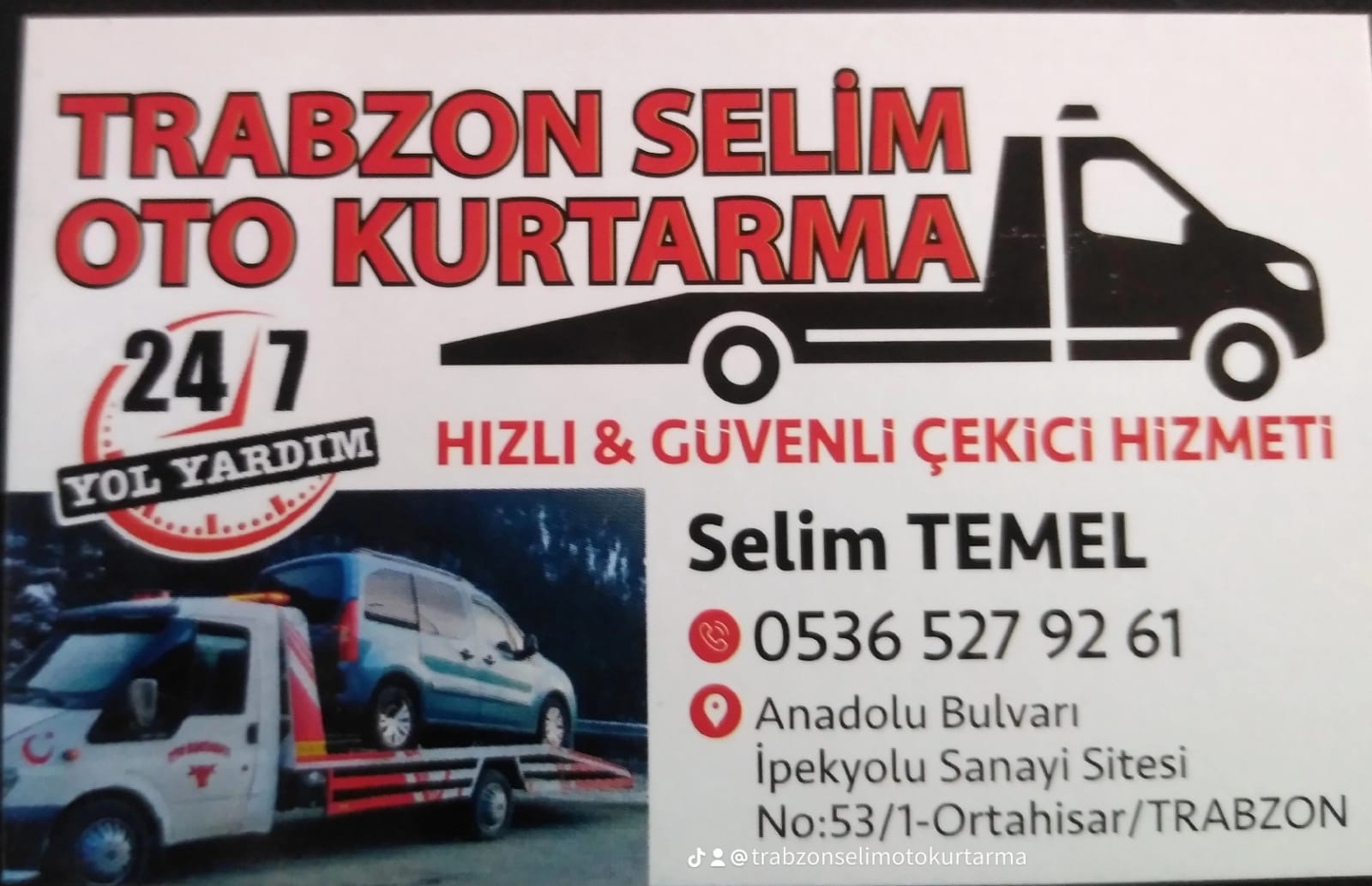 Trabzon Selim Oto Kurtarma 0536 527 9261